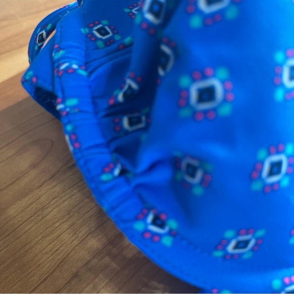 Aerie Peacock Capri Blue Bikini Swim Underwire Push Up Top 36D Padded Corset Tie - Picture 8 of 8